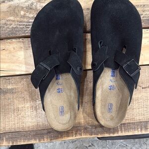 Birkenstock Black Suede Slip-On Loafers
